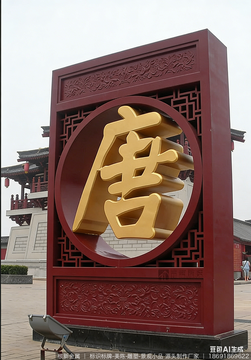 西安大唐芙蓉园标识牌制作安装标识牌案例